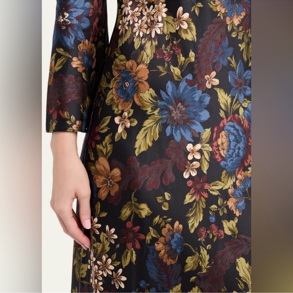 Veronica Beard Gemma Floral Long-Sleeve Maxi Dress - Picture 3 of 3